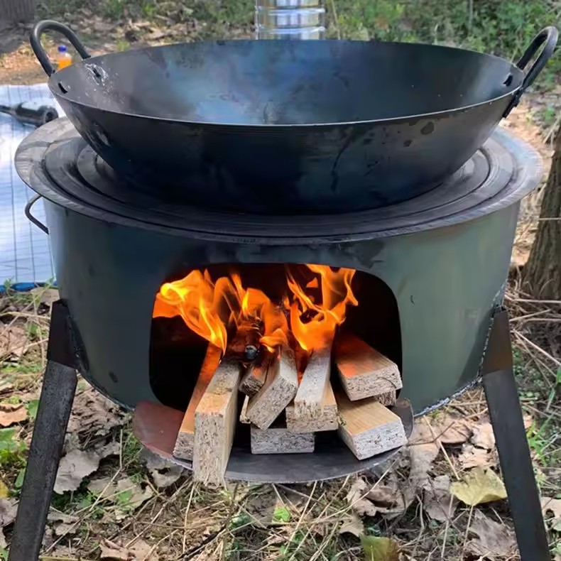 Camping Cooking Hot Plate - เตาแก๊สพกพาแบบถอดประกอบได้ ขนาด 68 ซม. สำหรับทำอาหารกลางแจ้ง เตาไม้สำหรับตั้งแคมป์