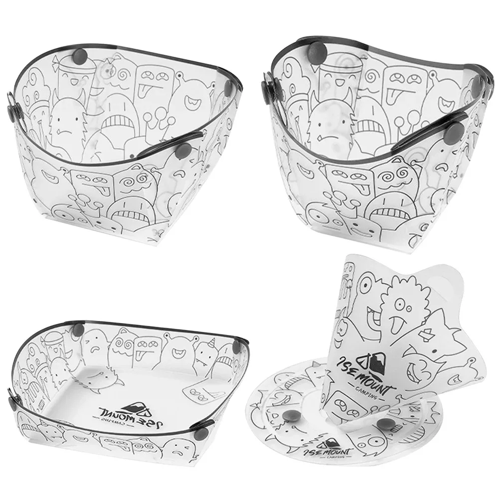 Camping Cooking Bowl - PP พับอาหารเย็นแบบพกพา Camp Flatware ชุดชาม/ถ้วย/แผ่น/กาแฟกรองหยดพับได้สําหรับตั้งแคมป์เดินป่าการเดินทาง
