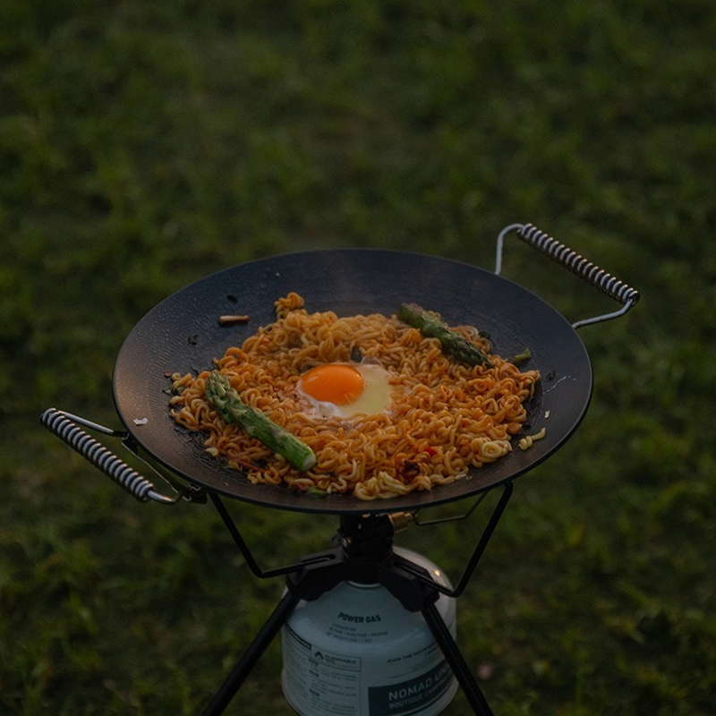 Camping Cooking Griddle - CAMPINGMOON GRW-45F กระทะเหล็ก 3 ชั้นขนาดใหญ่เคลือบสารกันติด ผิวลายจุด
