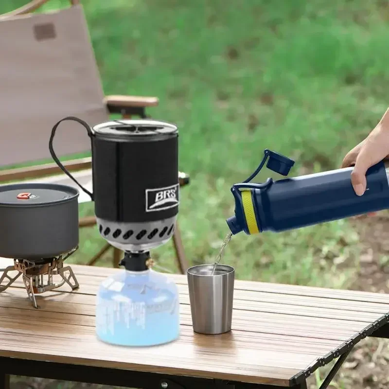 Camping Cooking Gas Stove Portable Tool - เตาแก๊สพกพา BRS-61 พร้อมฮีทเอ็กซ์เชนเจอร์ น้ำหนักเบา เหมาะสำหรับการตั้งแคมป์ ต้มน้ำเร็ว