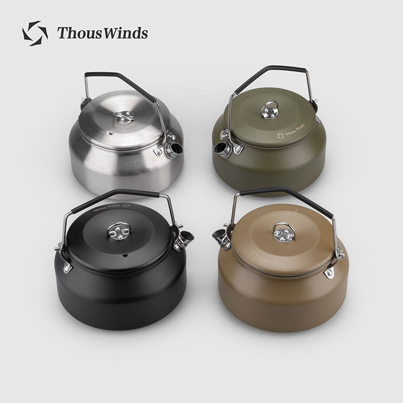 Camping Cooking Kitchen - เครื่องครัวสำหรับใช้ในการเดินป่ากาน้ำพกพากลางแจ้งแบบพกพากาต้มน้ำปิกนิกท่องเที่ยว1L อุปกรณ์ตั้งแคมป์