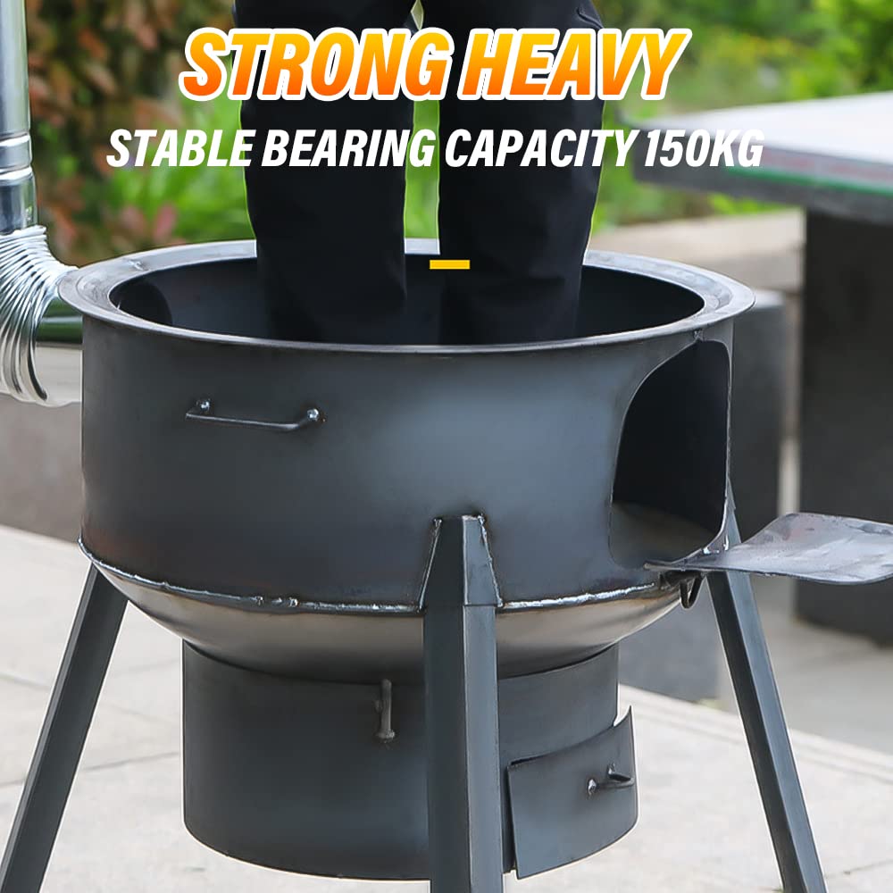 Camping Cooking Hot Plate - เตาแก๊สพกพาแบบถอดประกอบได้ ขนาด 58 ซม. สำหรับทำอาหารกลางแจ้ง เตาไม้สำหรับตั้งแคมป์