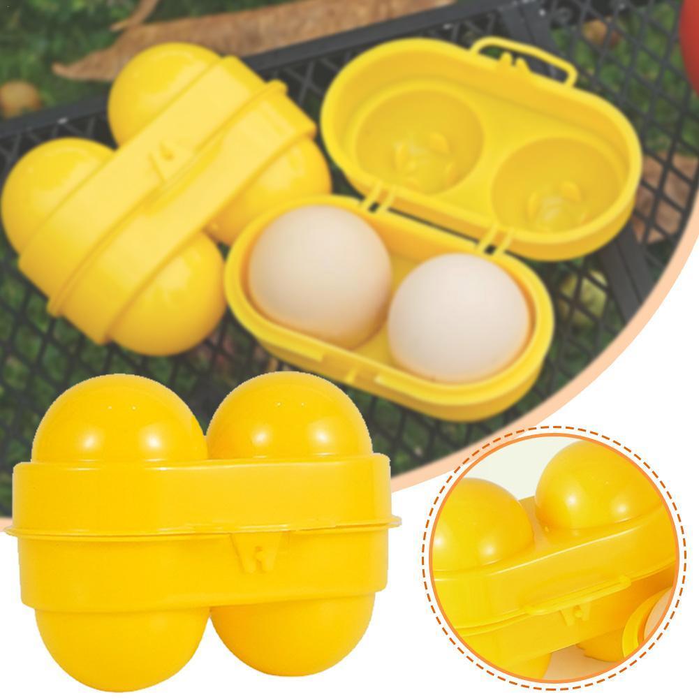 Camping Cooking Utensil Holder - กล่องเก็บไข่แบบ2ช่องกล่องใส่ไข่พลาสติกแบบพกพาสำหรับใส่ไข่สำหรับปิคนิคตั้งค่ายกลางแจ้งเคสชั้นวางของในครัว202 S5G3