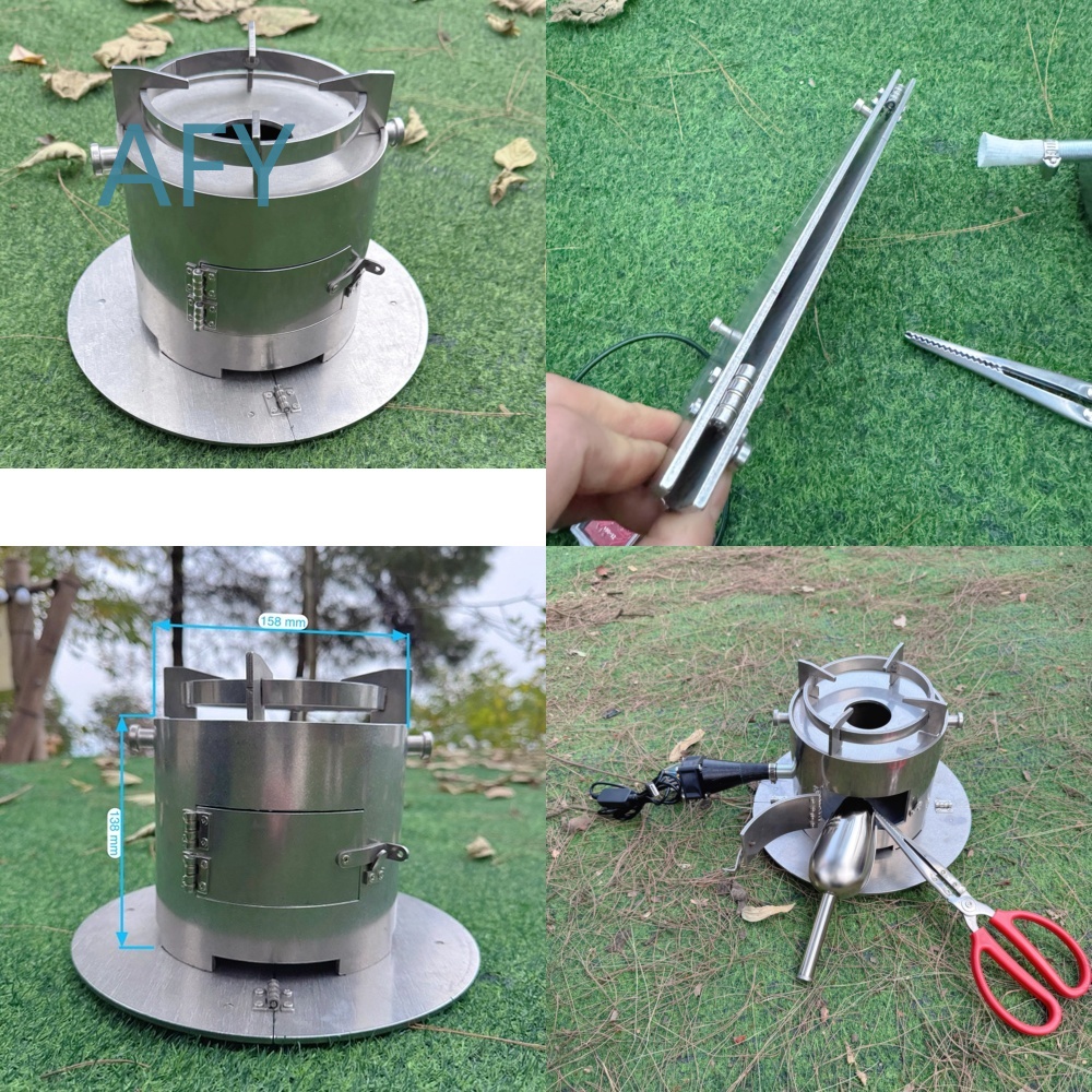 Camping Cooking Hot Plate - เตาแก๊สไม้แบบพกพาสำหรับตั้งแคมป์ ทำอาหารกลางแจ้ง หม้อไฟ ต้มน้ำชา ย่าง อบ