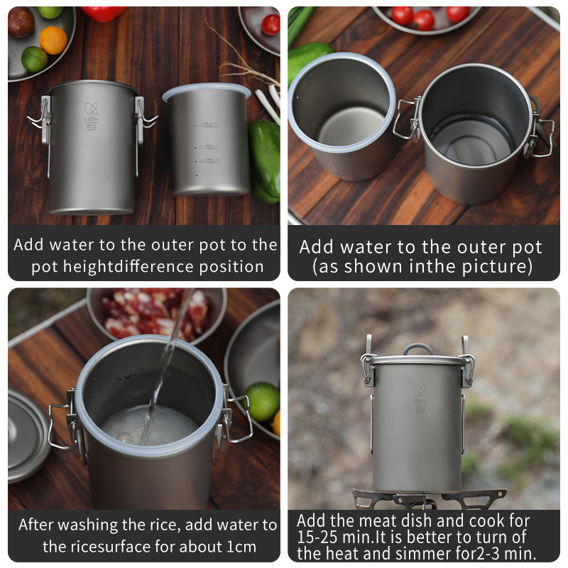 KEITH หม้อหุงข้าวไทเทเนียมบริส - Camping Cooking Kitchen บทวิจารณ์และราคา