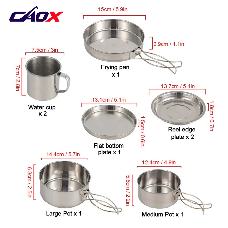 ชุดเครื่องครัวแคมป์ปิ้ง CAOX 8 - Camping Cooking Hot Plate บทวิจารณ์และราคา