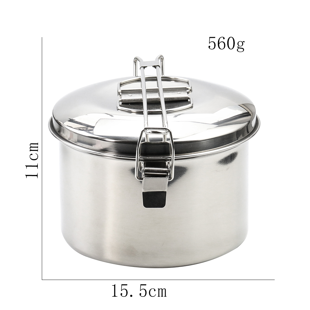 หม้อแขวนสแตนเลสสำหรับตั้งแคมป์ - Camping Hanging Cooking Pot บทวิจารณ์และราคา