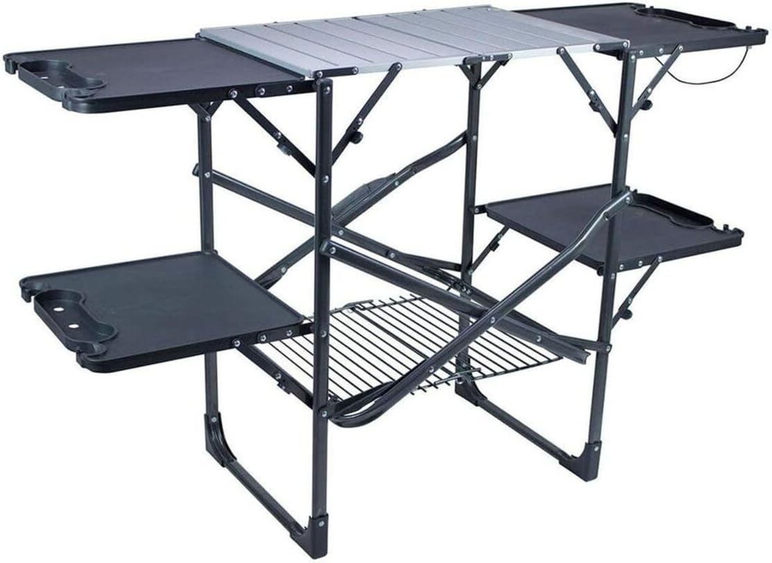 โต๊ะครัวพับได้แบบพกพาสำหรับตั้ - Camping Cooking Kitchen บทวิจารณ์และราคา