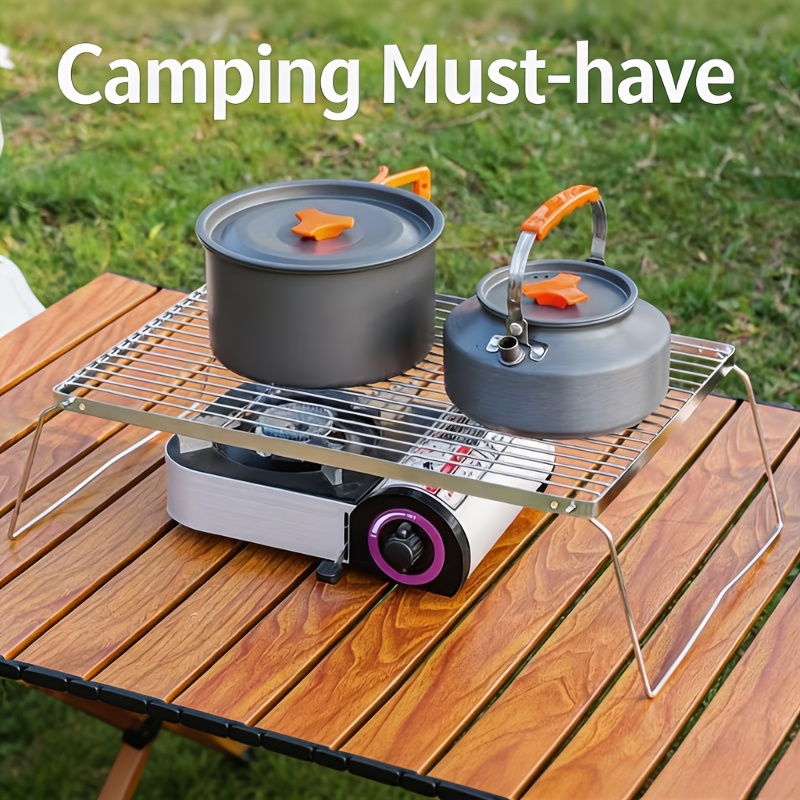 ขาตั้งเตาแคมป์แบบพับได้สแตนเลส - Camping Cooking Griddle บทวิจารณ์และราคา