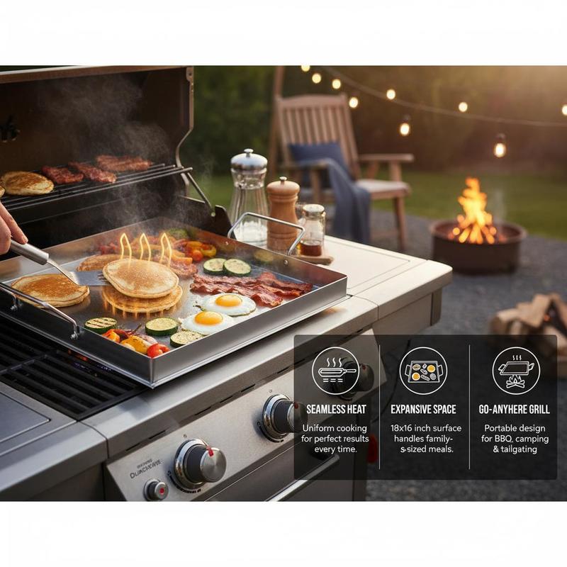เตาปิ้งย่างแบบแบนขนาด 18x16 นิ - Camping Cooking Bowl บทวิจารณ์และราคา