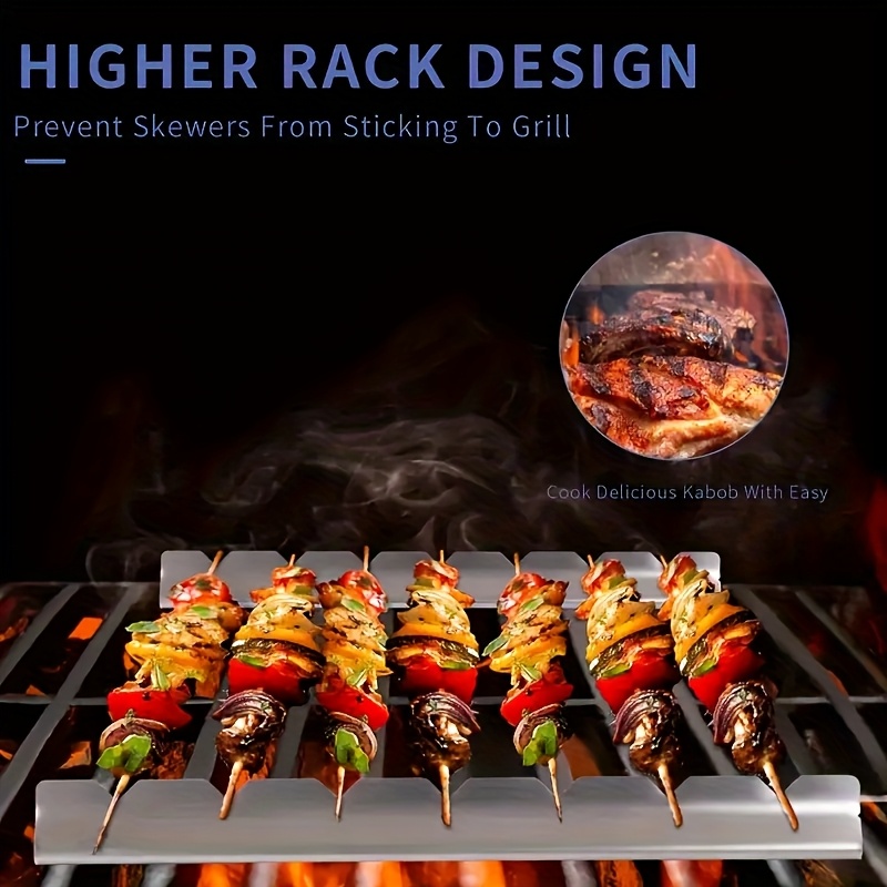 2pcs Kebab Rack Kebab ยืน Skew - Camping Cooking Utensil Holder บทวิจารณ์และราคา