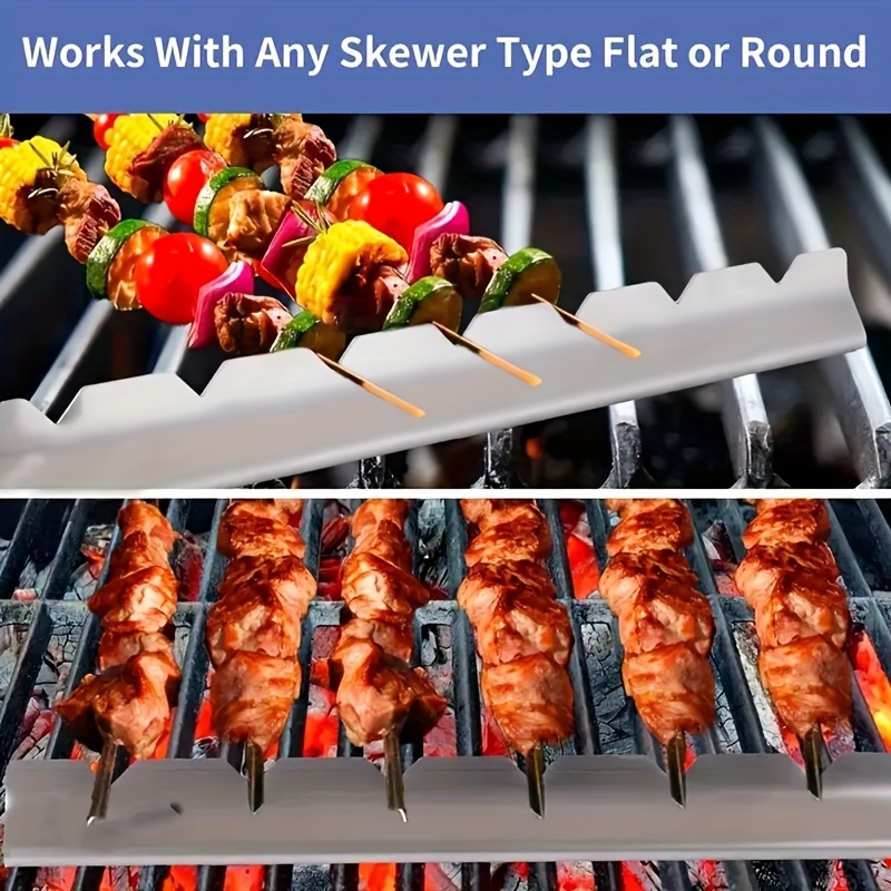 2pcs Kebab Rack Kebab ยืน Skew - Camping Cooking Utensil Holder บทวิจารณ์และราคา