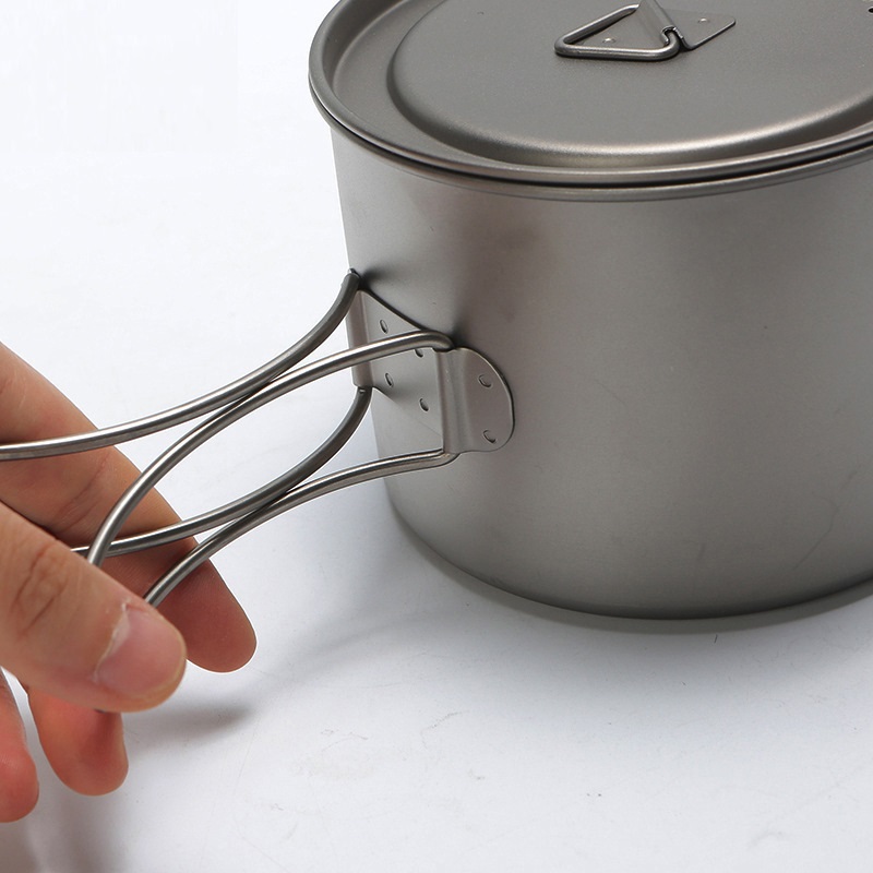 หม้ออาหารปิคนิคไทเทเนียม750มล. - Camping Hanging Cooking Pot บทวิจารณ์และราคา