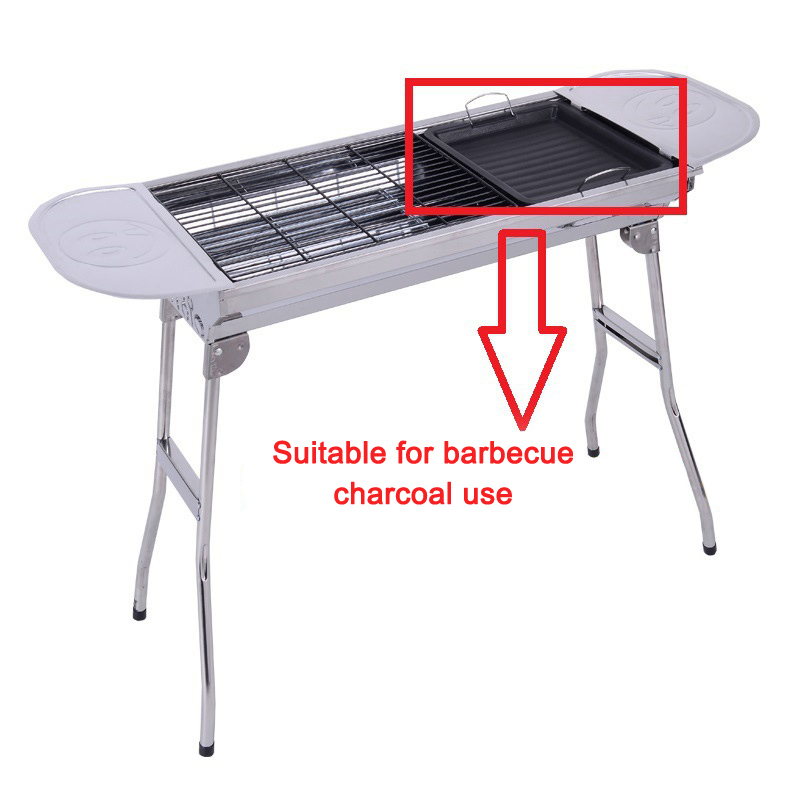 กระทะย่างทรงสี่เหลี่ยมหนาสำหรั - Camping Cooking Griddle บทวิจารณ์และราคา