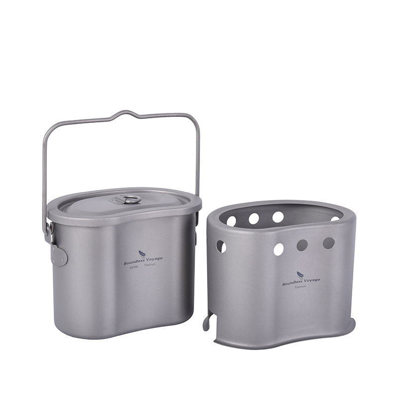 Set Alat masak ไทเทเนียมไร้ขอบ - Camping Hanging Cooking Pot บทวิจารณ์และราคา
