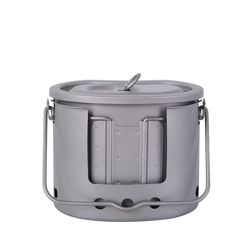 Set Alat masak ไทเทเนียมไร้ขอบ - Camping Hanging Cooking Pot บทวิจารณ์และราคา