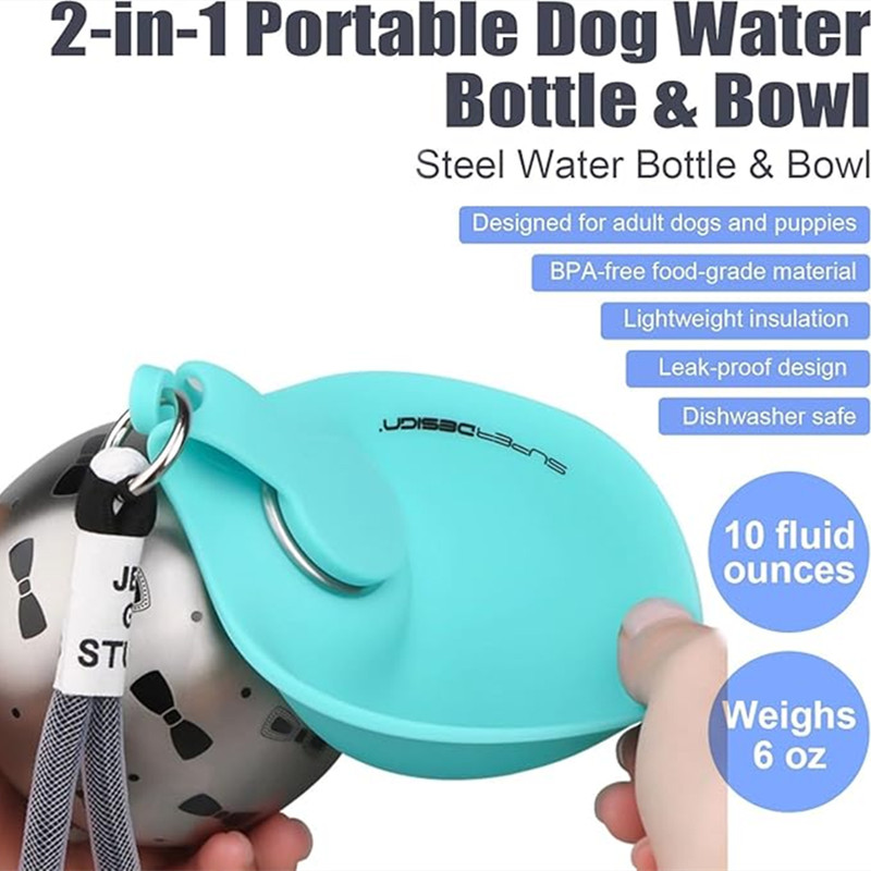 ขวดน้ำพกพาสำหรับสุนัข สแตนเลส  - Camping Cooking Bowl บทวิจารณ์และราคา