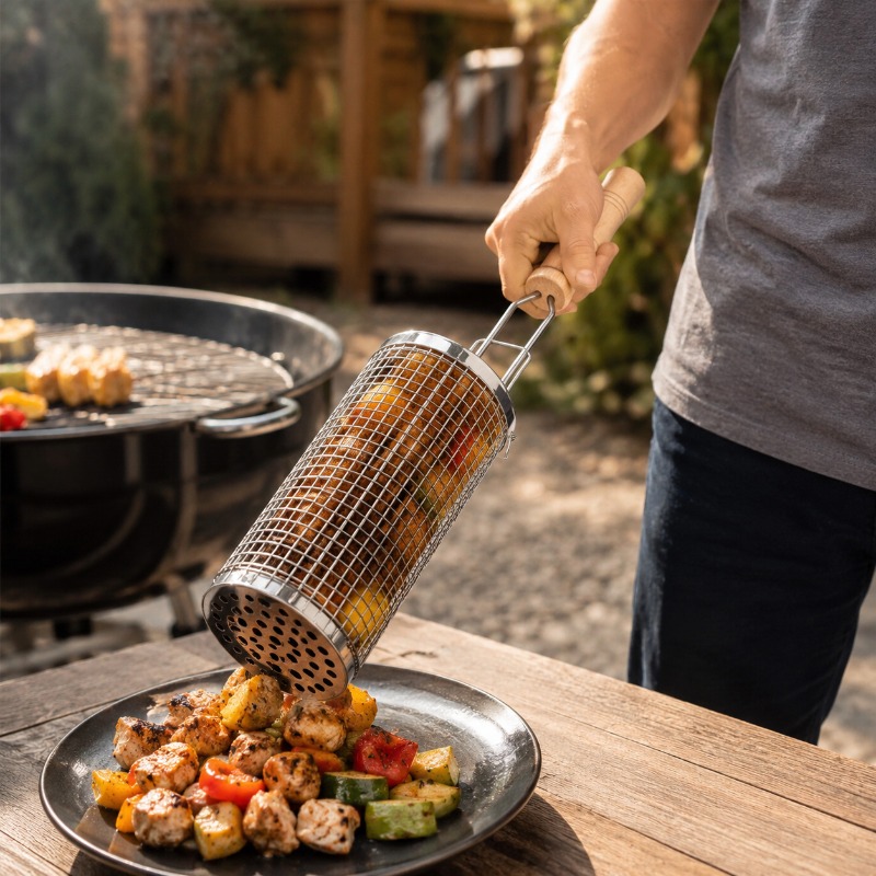 ชุดตะกร้าย่างบาร์บีคิวทรงกลม ส - Camping Cooking Griddle บทวิจารณ์และราคา