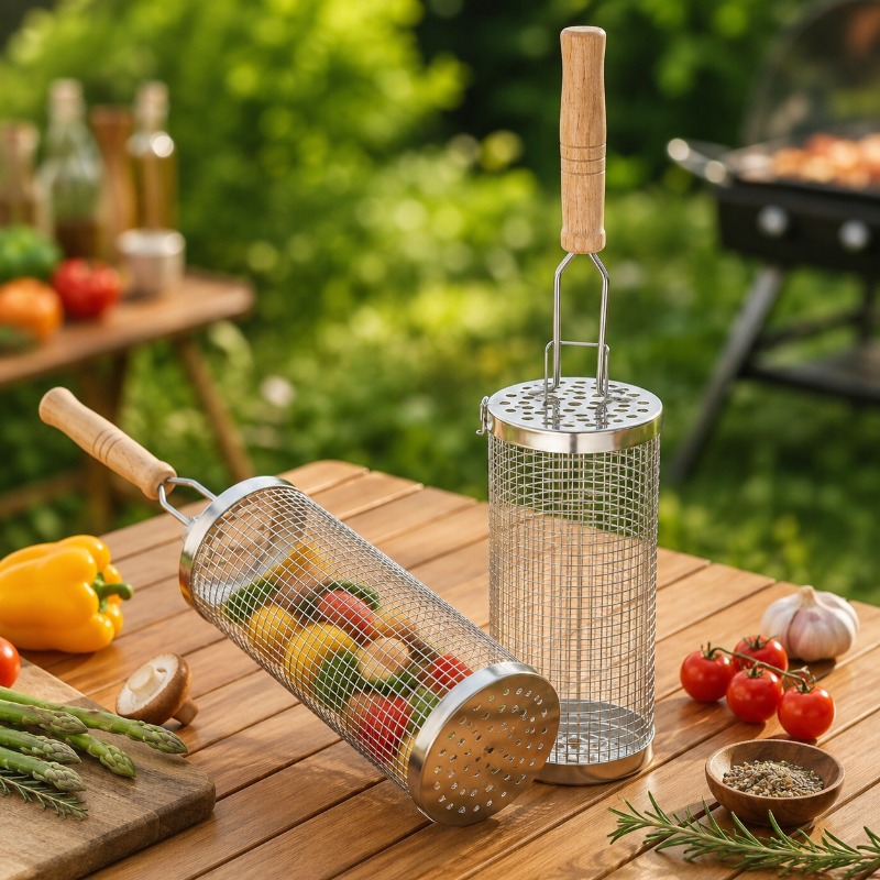 ชุดตะกร้าย่างบาร์บีคิวทรงกลม ส - Camping Cooking Griddle บทวิจารณ์และราคา