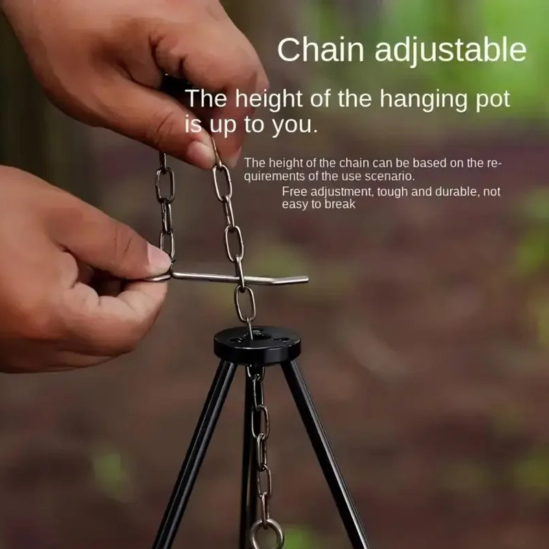 ขาตั้งหม้อแบบพกพา SSUNTAK สำหร - Camping Hanging Cooking Pot บทวิจารณ์และราคา