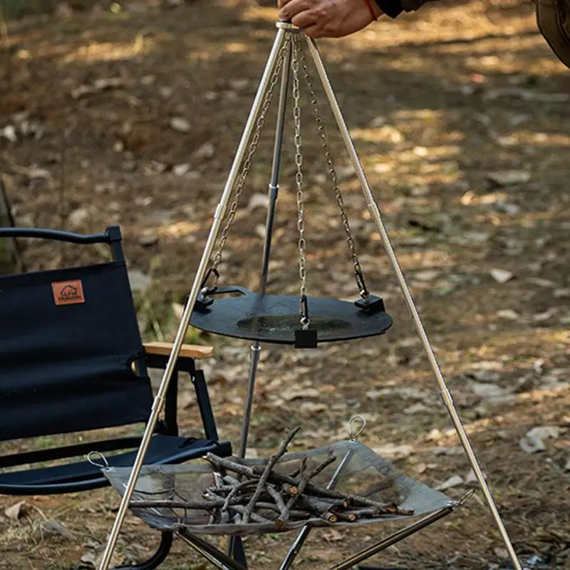 ขาตั้งสามขาอะลูมิเนียมสำหรับแค - Camping Hanging Cooking Pot บทวิจารณ์และราคา