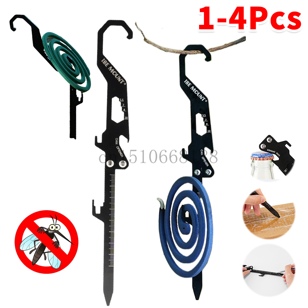 1-4 ชิ้นสแตนเลสผู้ถือยาจุดกันย - Camping Cooking Utensil Holder บทวิจารณ์และราคา