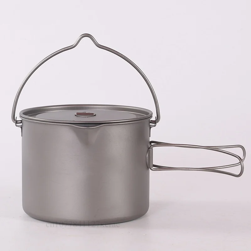 ชุดเครื่องครัวไทเทเนียมแท้สำหร - Camping Hanging Cooking Pot บทวิจารณ์และราคา