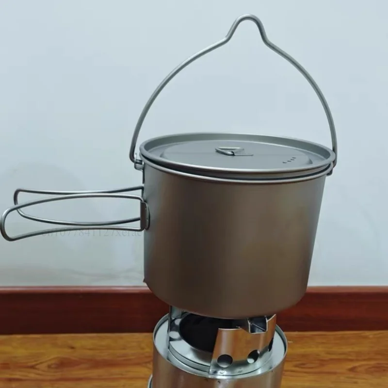 ชุดเครื่องครัวไทเทเนียมแท้สำหร - Camping Hanging Cooking Pot บทวิจารณ์และราคา